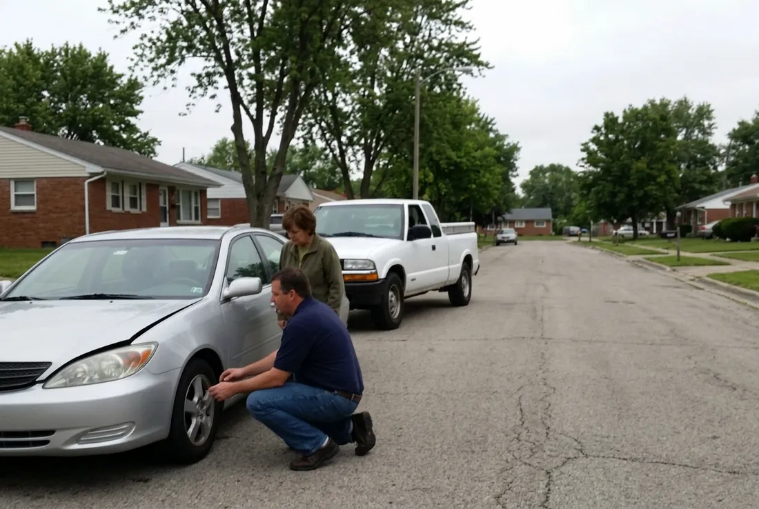 Roadside assistance technician helping a stranded driver in Suffolk, VA
